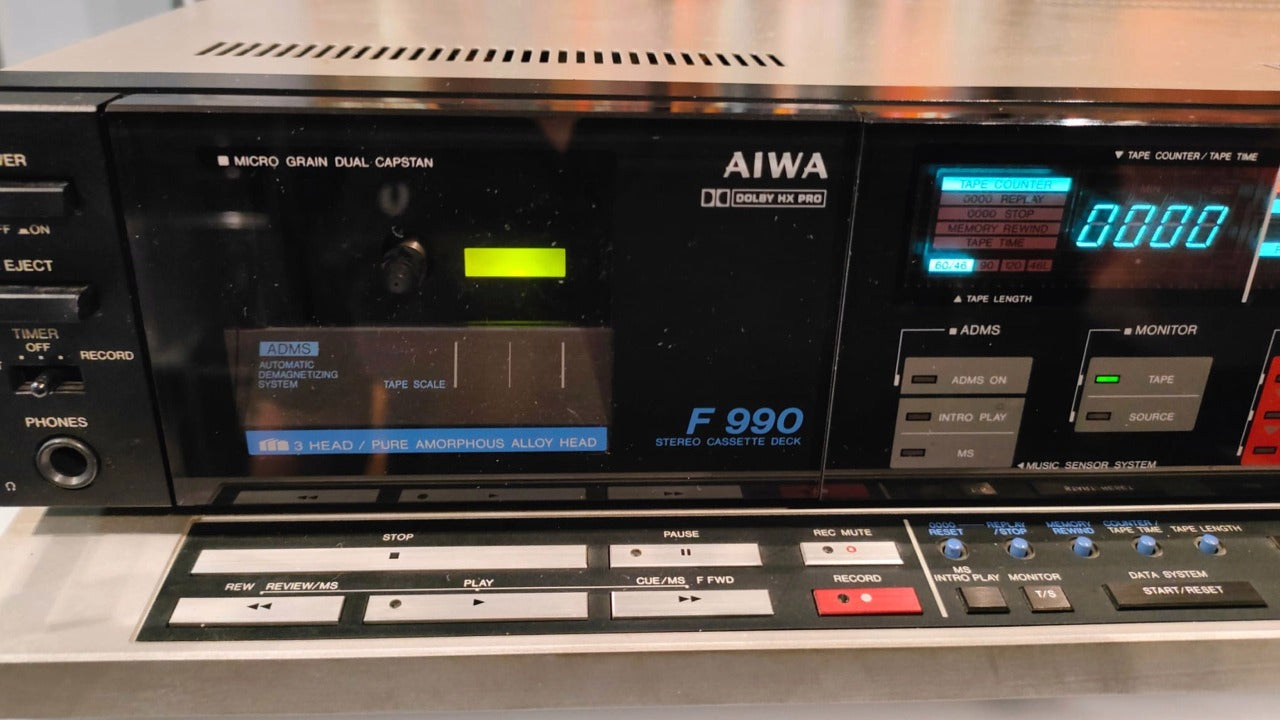 AIWA AD-F990 Piastra a cassette top di gamma usato vintage