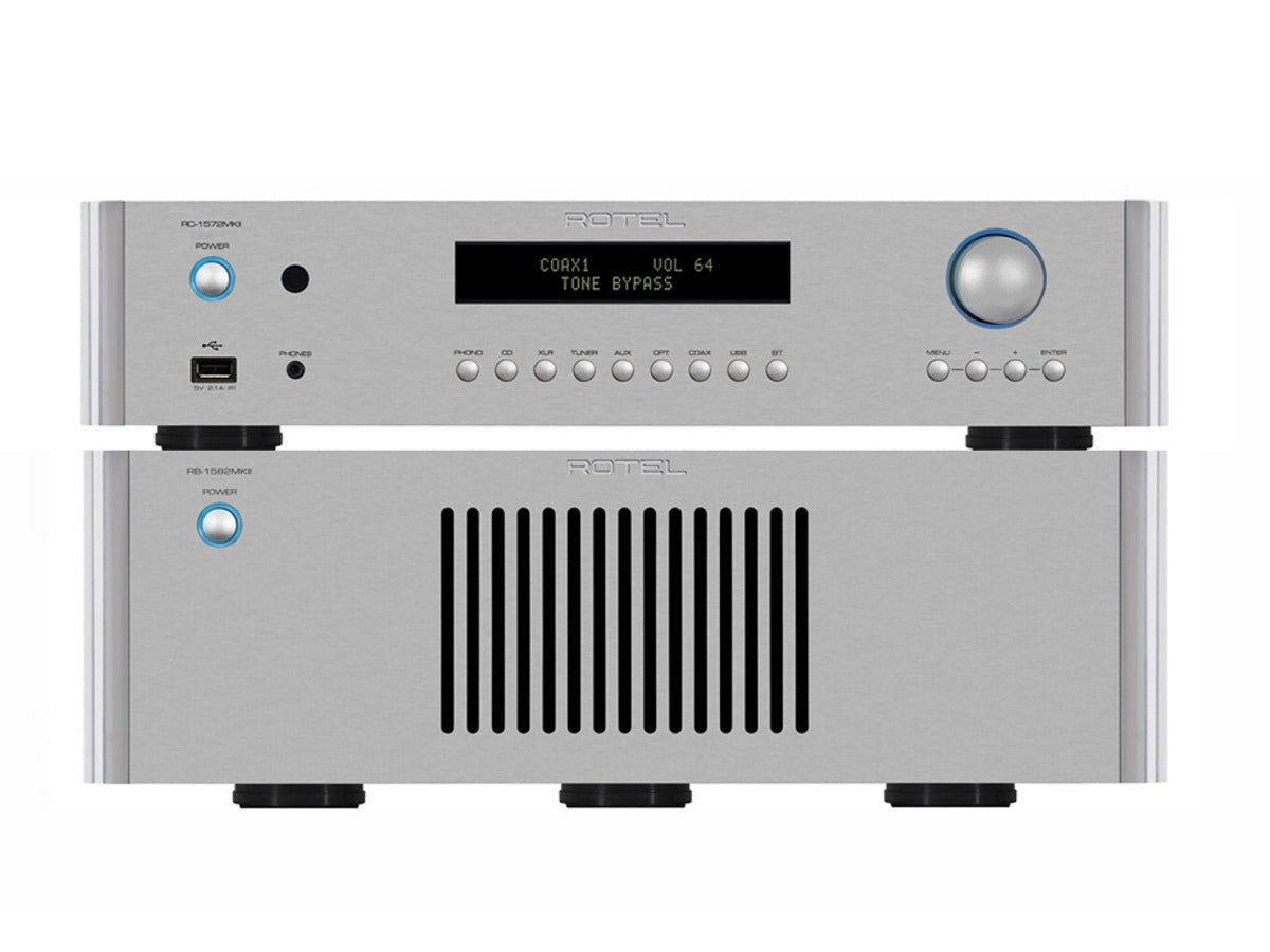 ROTEL RC-1572 MKII + RB-1582 MKII coppia pre finale silver ex-demo