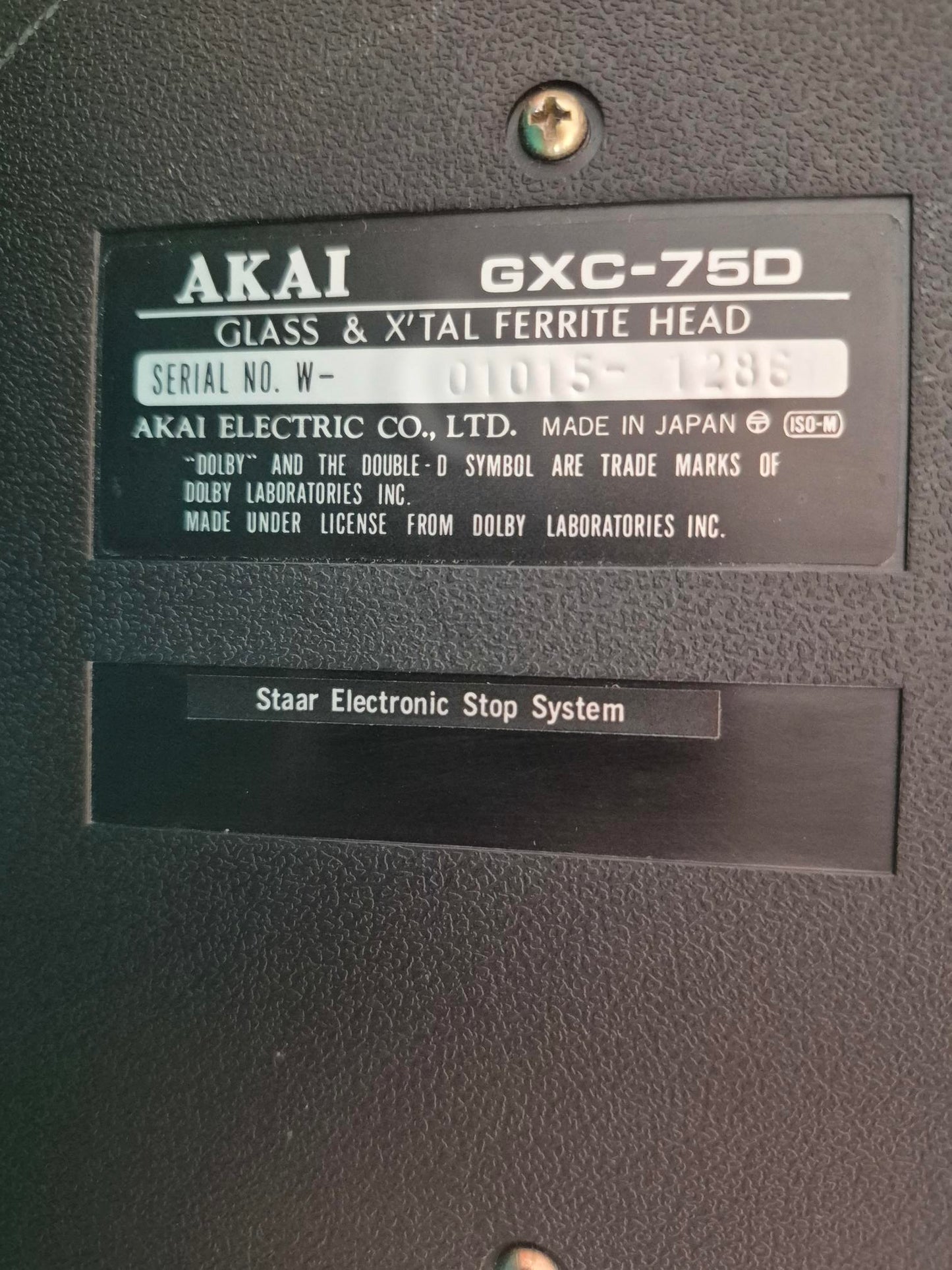 AKAI - Piastra di registrazione GXC 75 D NOS (New Old Stock)