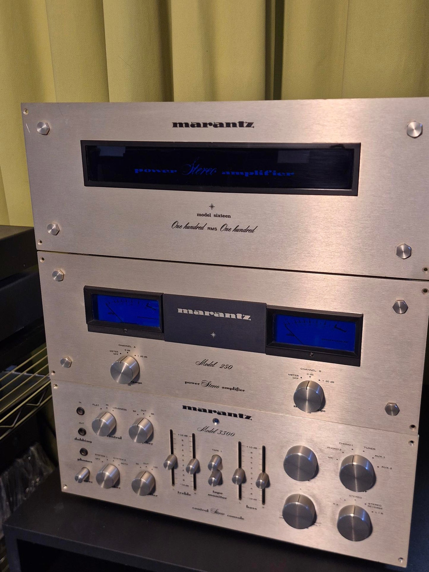 MARANTZ Trittico vintage da vetrina Mod.3300 + 250 + one hundred