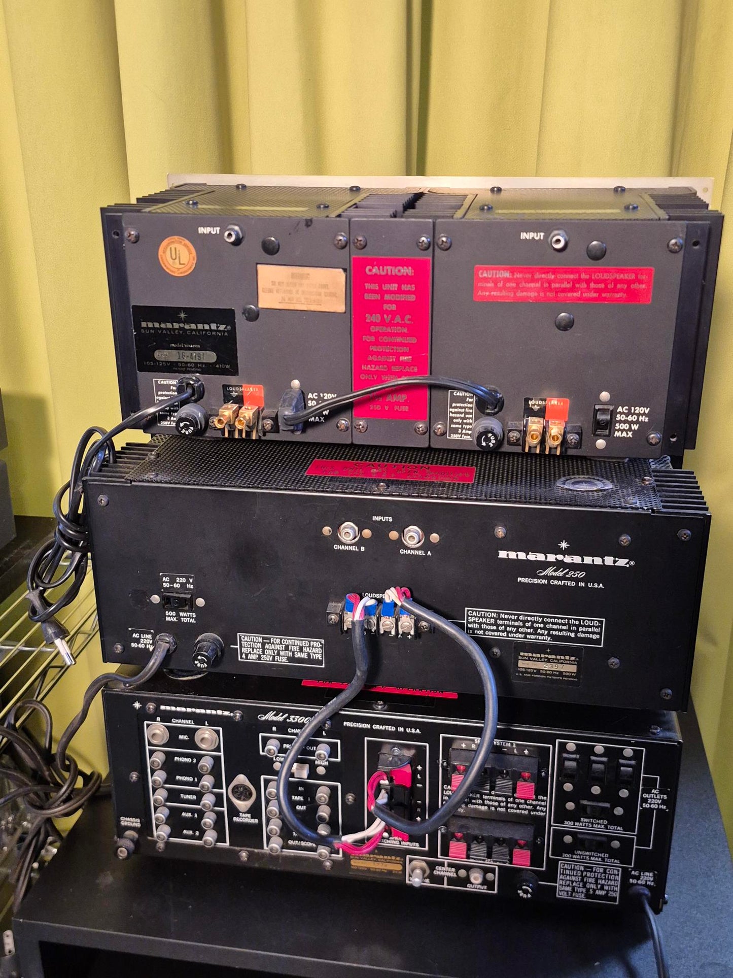 MARANTZ Trittico vintage da vetrina Mod.3300 + 250 + one hundred