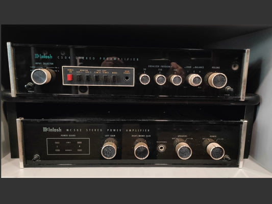 MCINTOSH C504 Preamplificatore + MC502 Finale stereo usato vintage