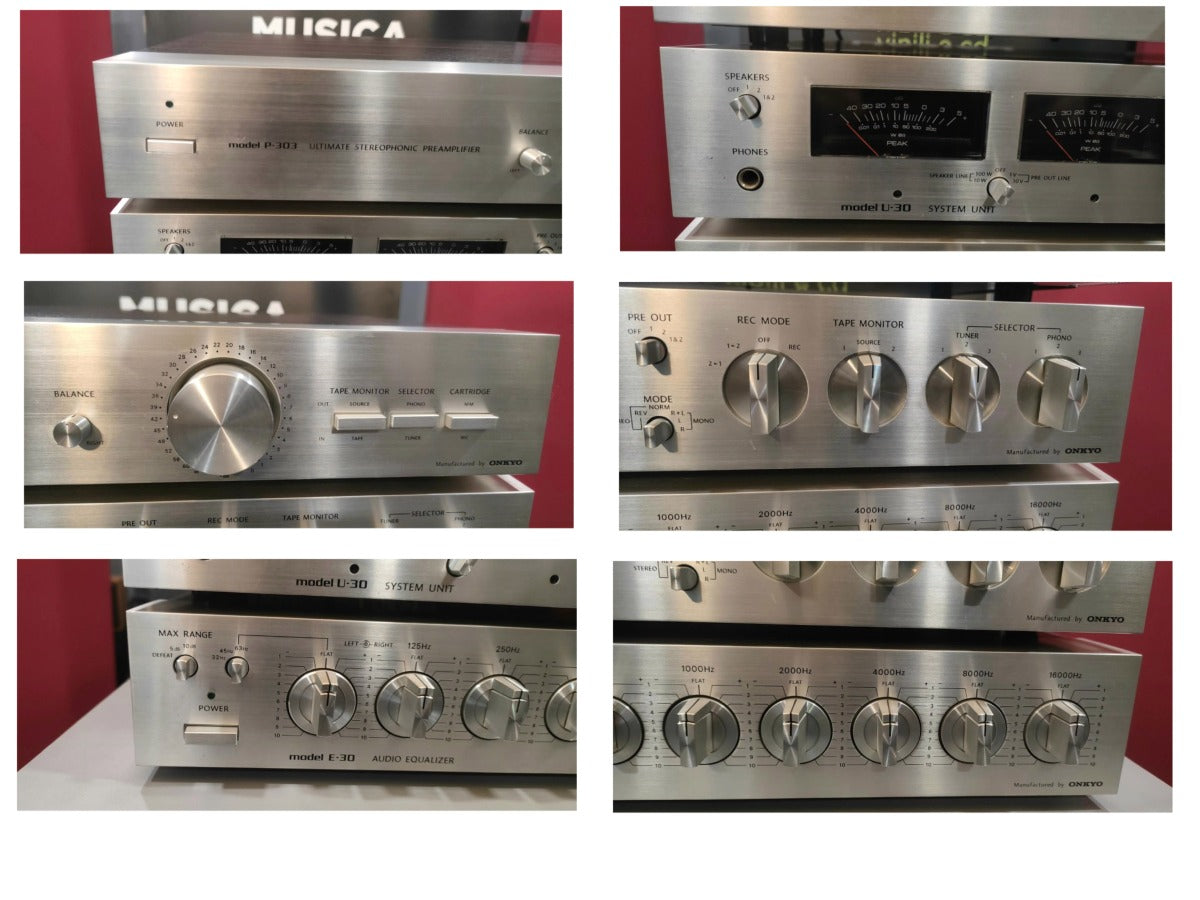 ONKYO P-303 U-30 E-30 M-505 Top Vintage serie
